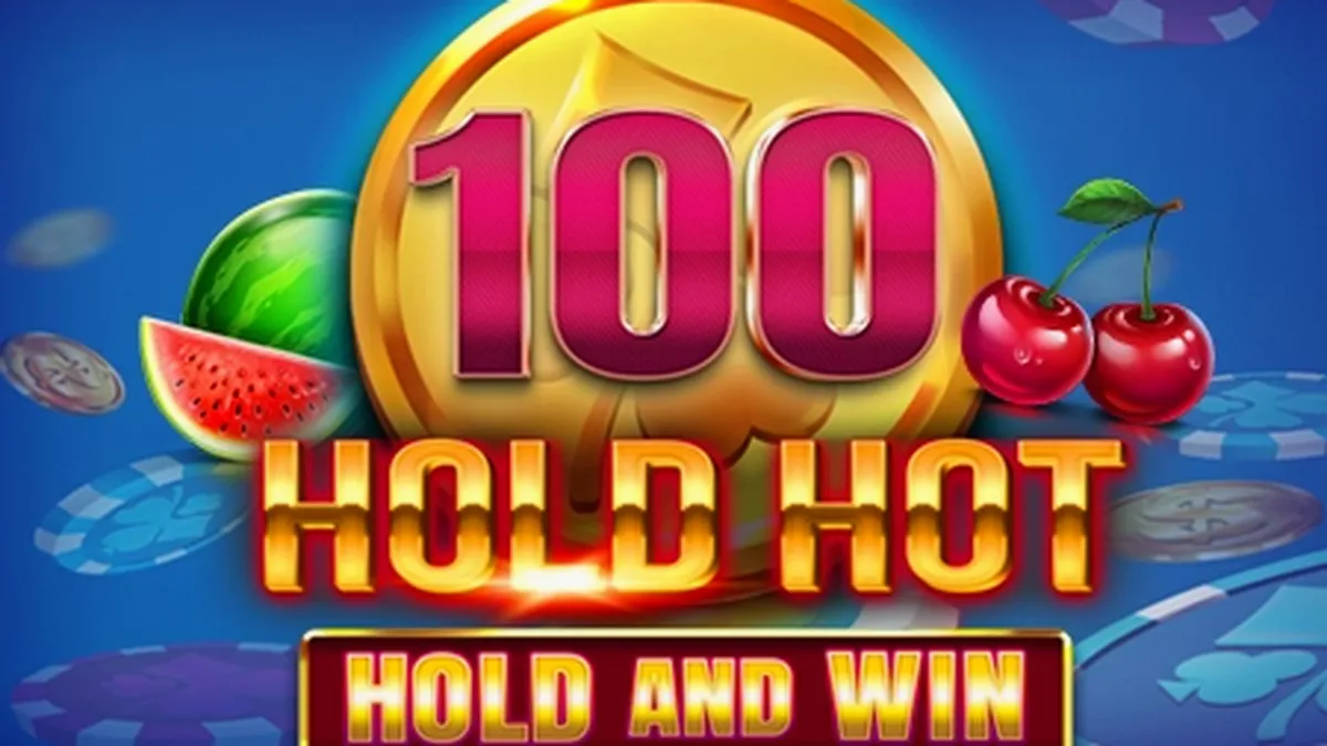Tampilan visual slot 100 Hold Hot Hold and Win dengan simbol buah klasik